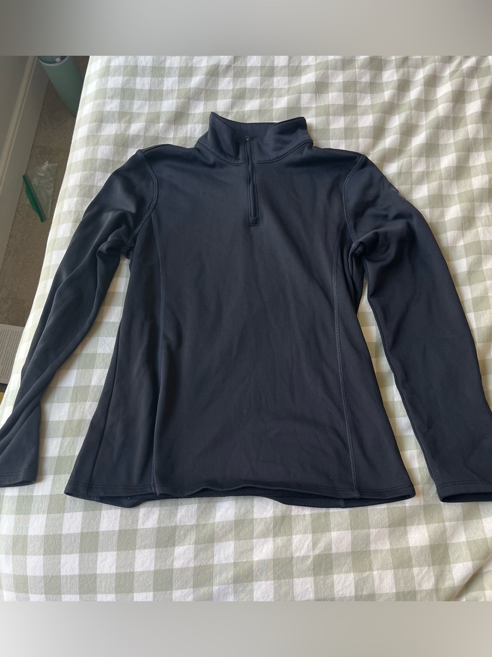 Spyder Black Women's Long Sleeve Fleece Lined Thermal Quarter Zip